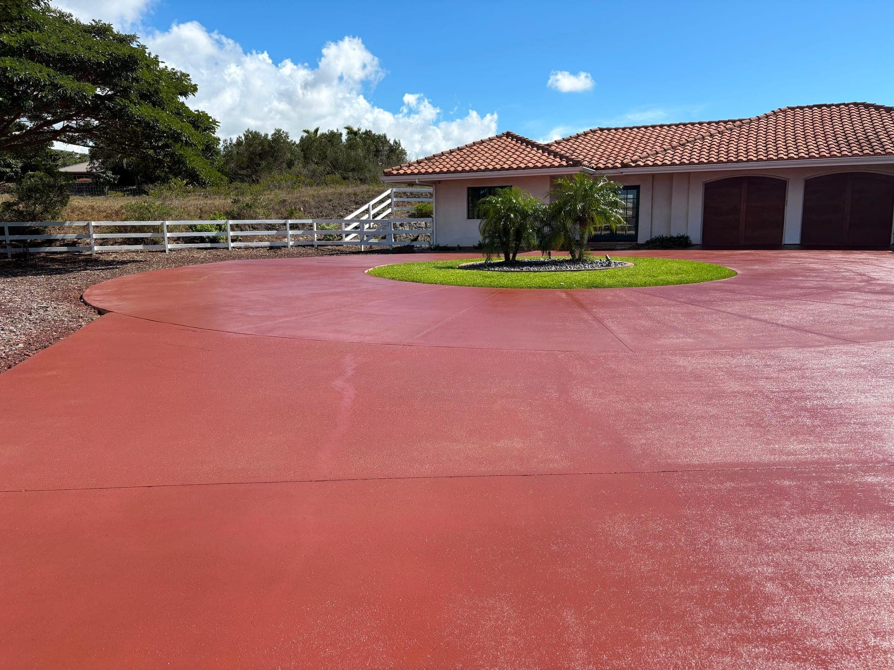 Stained concrete floor by Mana Mandala Studio