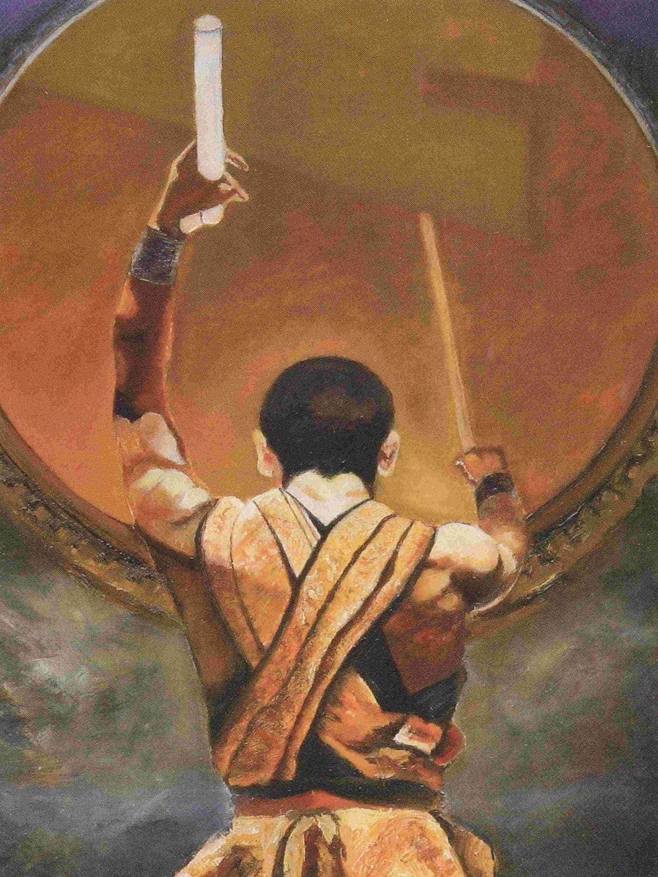 Taiko, an original painting by Damon of Mana Mandala Studio